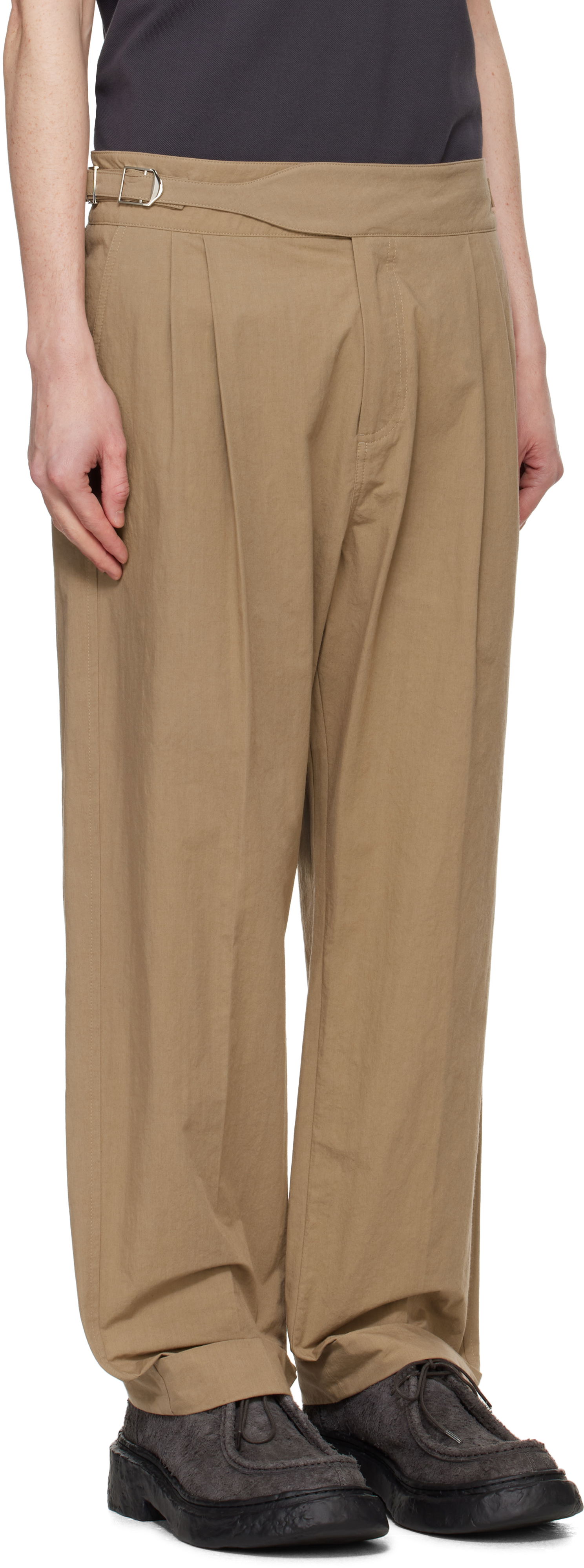 Штани Craig Green Craig Green Double Pleat Trousers Коричневий | CGSS25CWOTRS80, 1