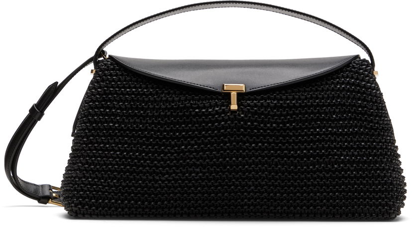 Сумка TOTEME TOTEME T-Lock Woven-Leather Shoulder Bag чорний | 252-WAL961-LE0134