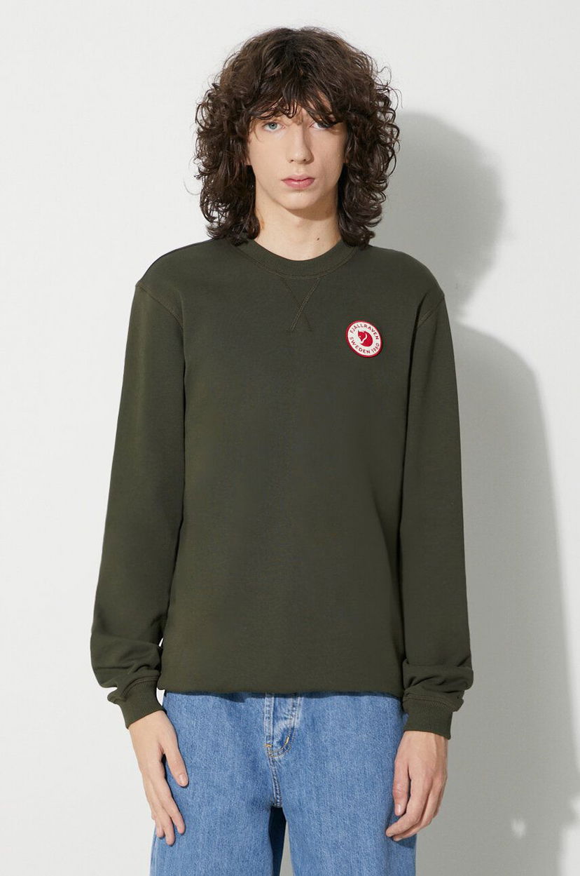 Світшоти FJÄLLRÄVEN Badge Crewneck Sweatshirt Зелений | F87163.662