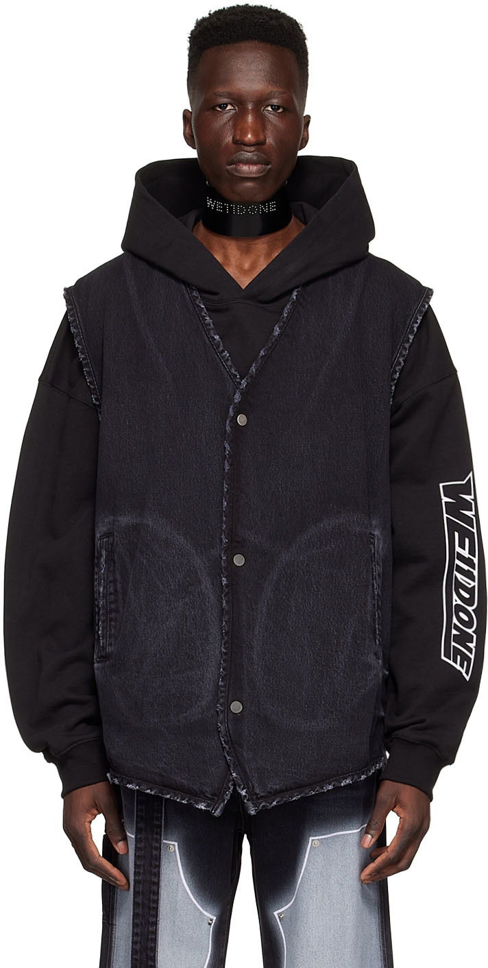 Жилет We11done Denim Button-Up Vest чорний | WD-DV1-22-362-M-WB