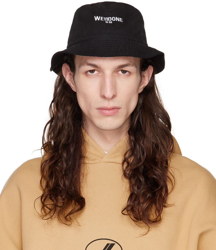 Капелюх We11done Washed Bucket Hat чорний | WD-AH3-22-420-U-BK