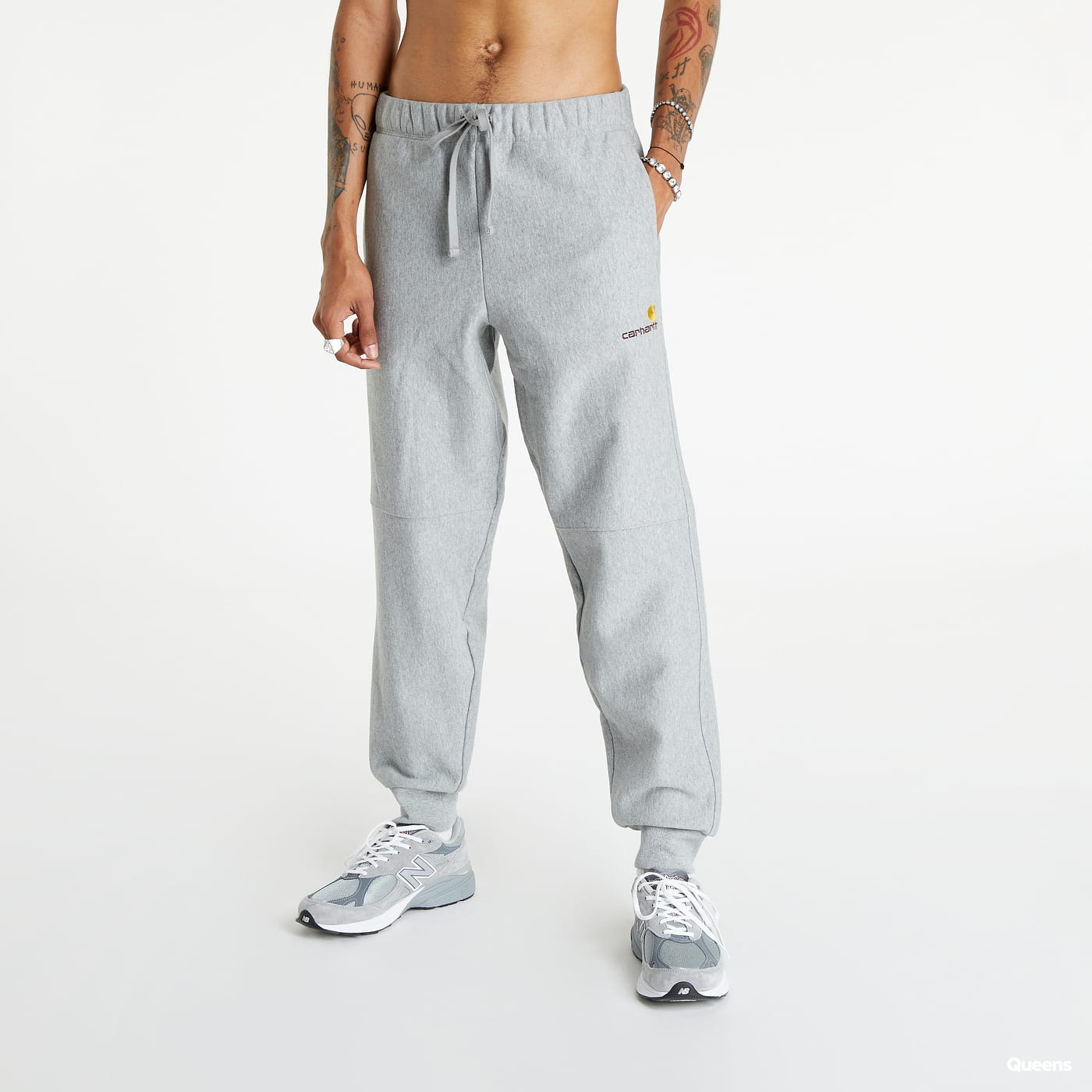 Спортивні штани Carhartt WIP American Script Jogging Сірий | I027042.V6XX, 0