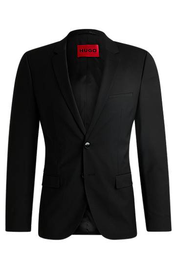 Куртка BOSS HUGO Extra-Slim Fit Stretch Wool Blend Jacket чорний | 50446523