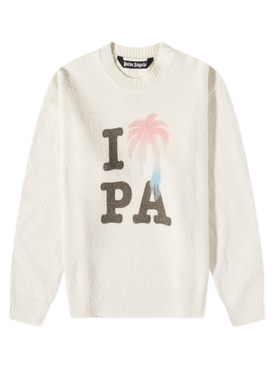 Світшоти Palm Angels I Love PA Crew Sweat бежевий | PMHE007S23KNI0080384