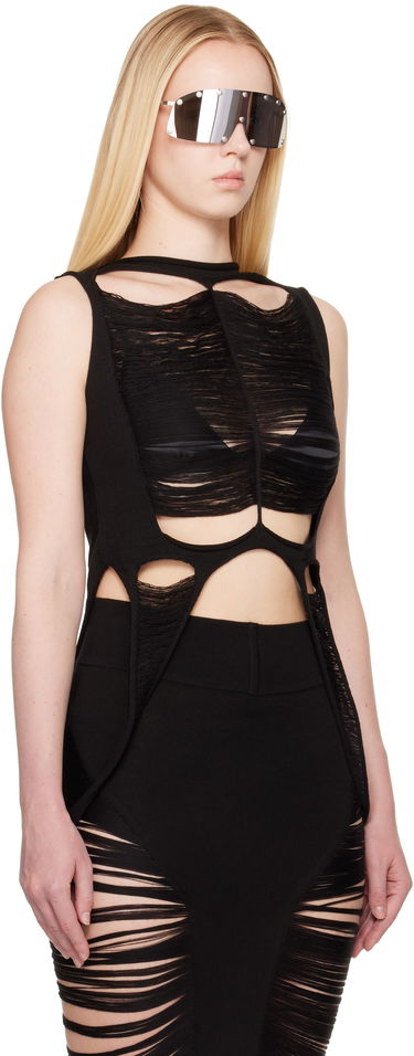 Безрукавка Rick Owens Rick Owens Hollywood Tanja Destroyed Tank Top Сірий | RO01E7615 KGRIDM, 4