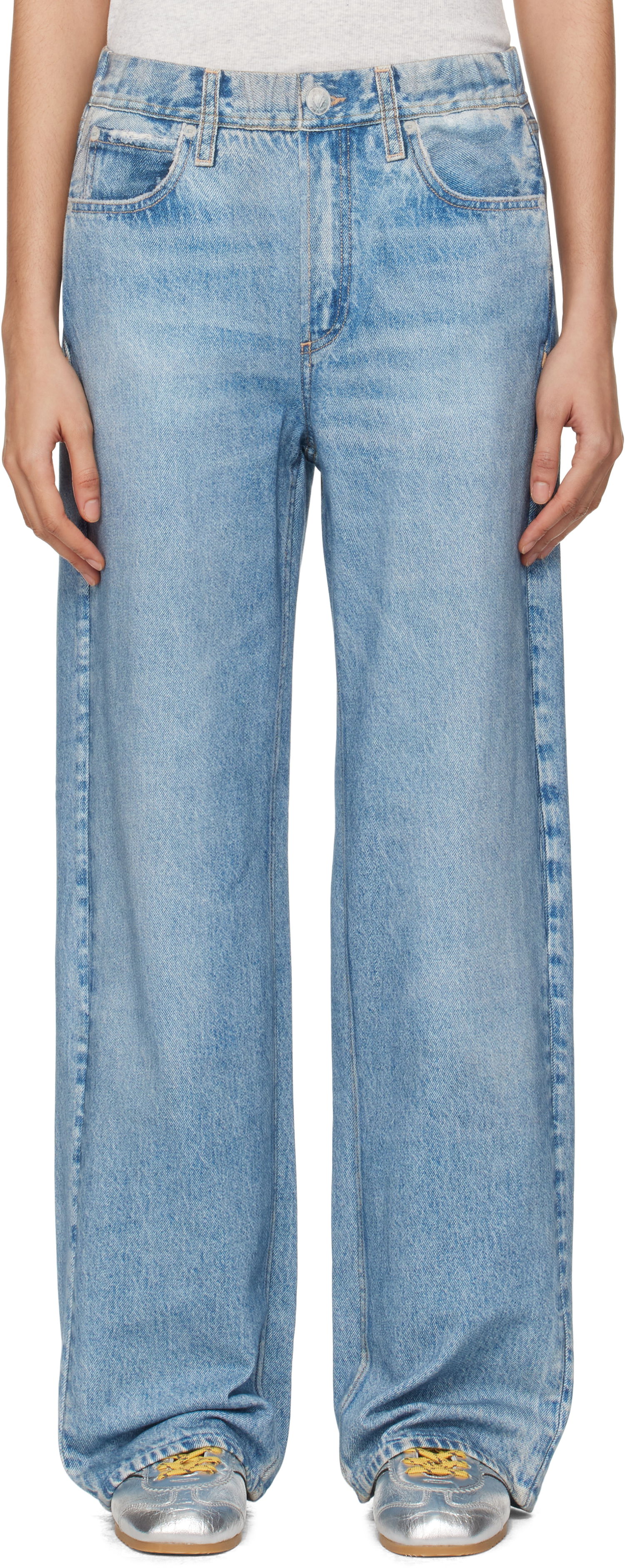 Джинси rag & bone Miramar Terry Wide-Leg Lounge Pants Синій | WCW24F70028202, 0