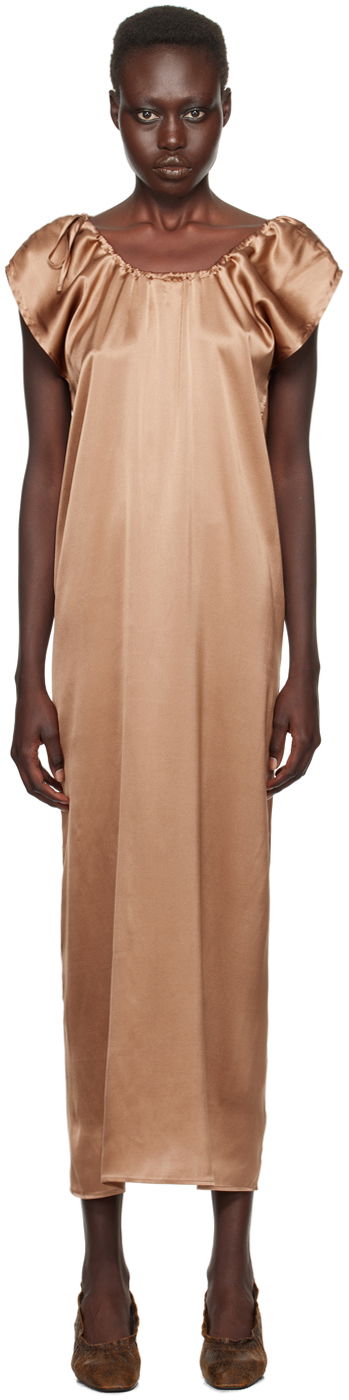 плаття Baserange Silk Midi Dress Коричневий | DRMAX-SS-WI24