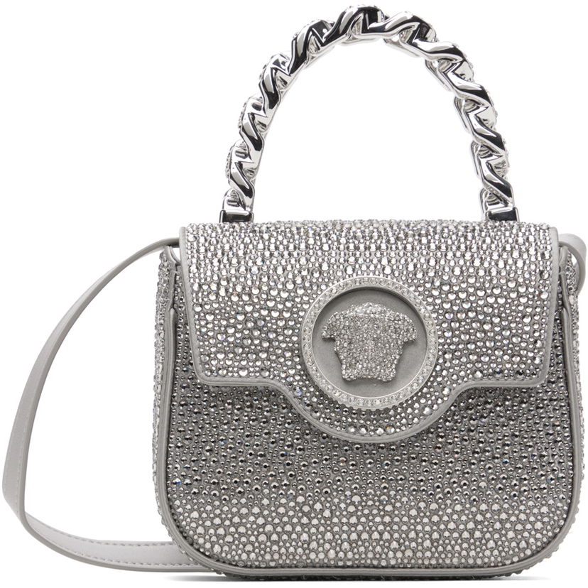 Сумочка Versace Silver Crystal 'La Medusa' Mini Bag Металік | 1003016_1A06487