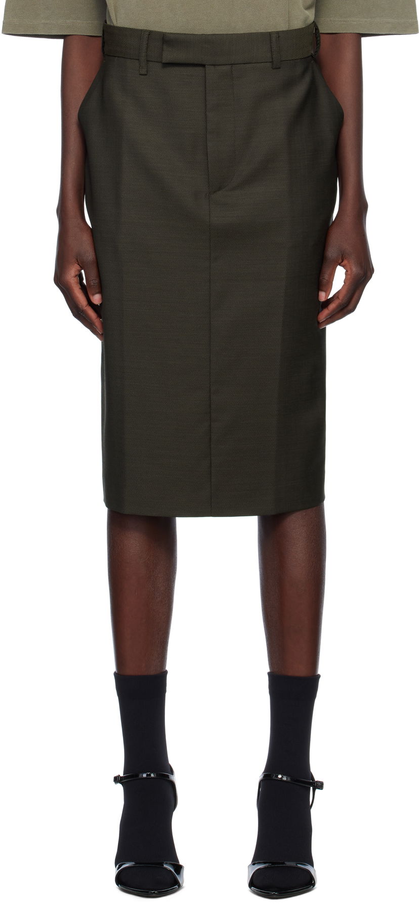 Спідниця Martine Rose Jockstrap Midi Skirt Зелений | 365WT10414