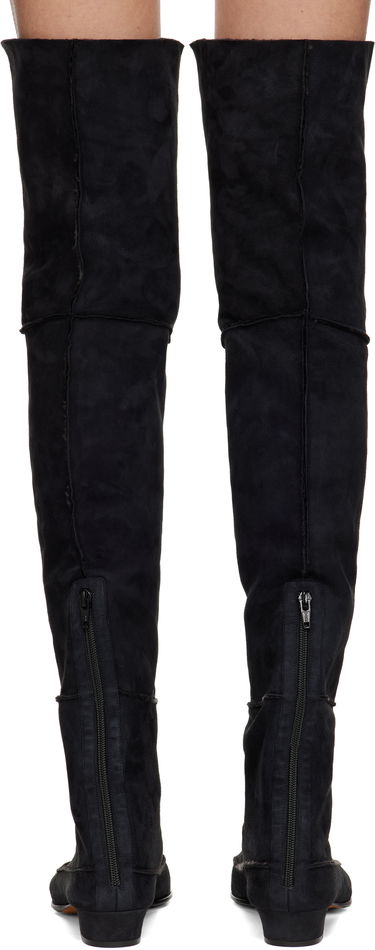 Кросівки та взуття The Row Suede Over-The-Knee Boots чорний | F1530-SH01, 1