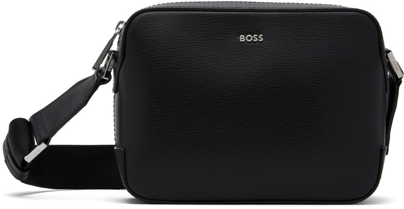 Сумка BOSS BOSS Textured Logo Crossbody Bag чорний | 50548274