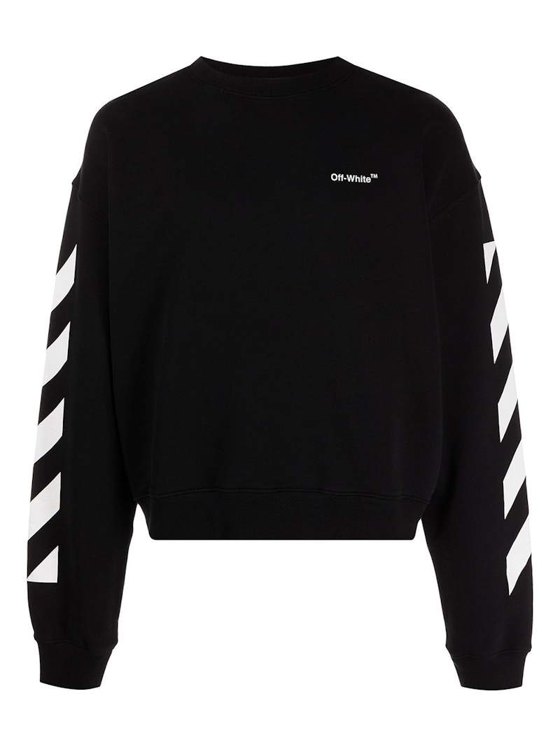 Світшоти Off-White Diagonal Helvetica Oversized Sweatshirt чорний | OMBA058C99FLE0011001