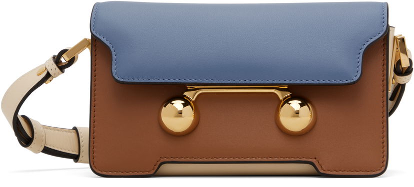 Сумка Marni Marni Trunkaroo Mini Leather Shoulder Bag Різнокольоровий | SBMP0193U1 P6948