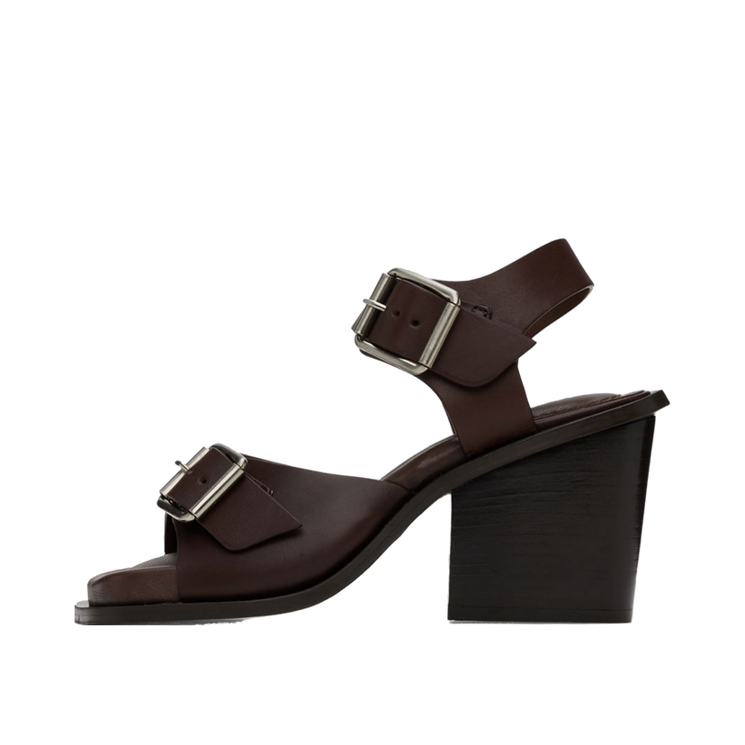 Кросівки та взуття LEMAIRE Square Heeled Sandals Коричневий | FO0024 LL196