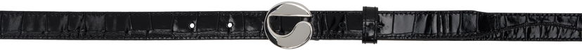 Ремені Coperni Coperni Skinny Logo Leather Belt чорний | COPBE10838