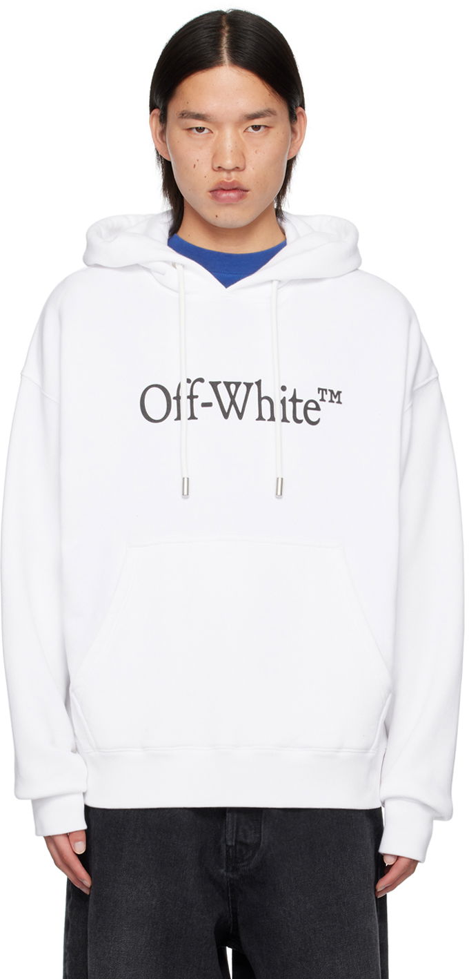 Світшоти Off-White White Big Bookish Skate Hoodie білий | OMBB085C99FLE0120110