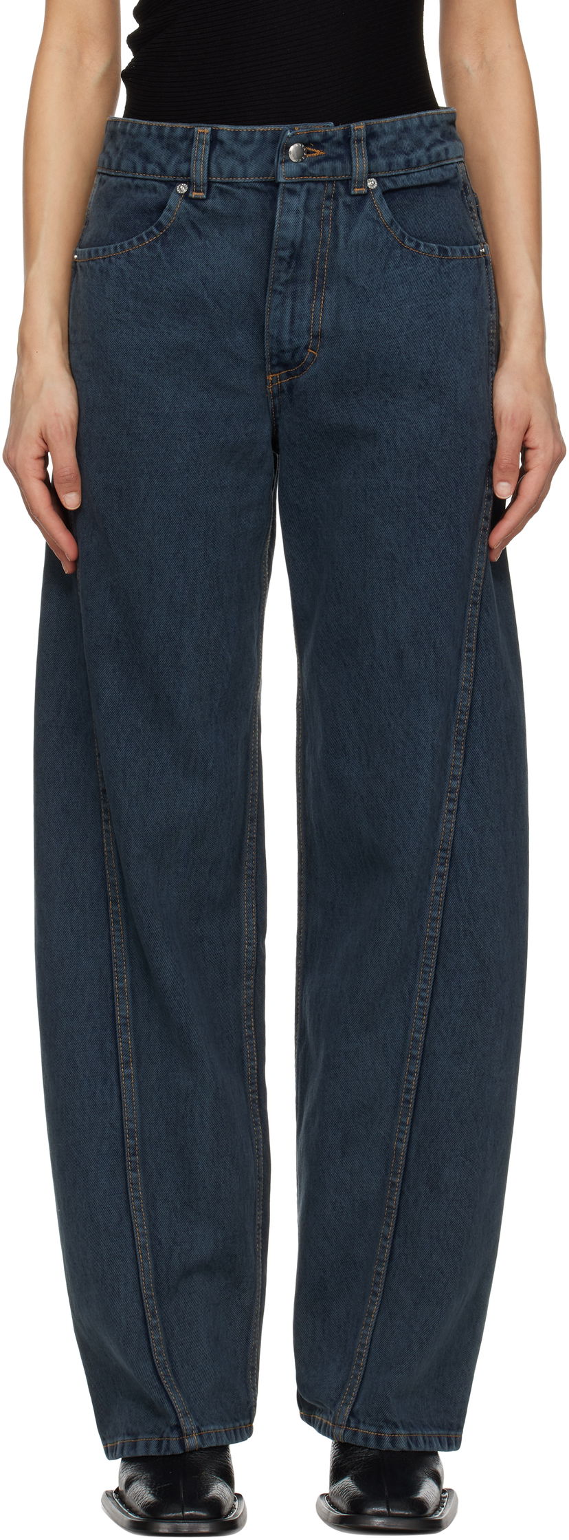 Джинси Eckhaus Latta Eckhaus Latta Bend Jeans Синій | 1225-EL-PS25-P -