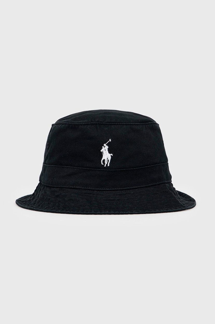 Капелюх Polo by Ralph Lauren Black Bucket Hat чорний | 710798567006