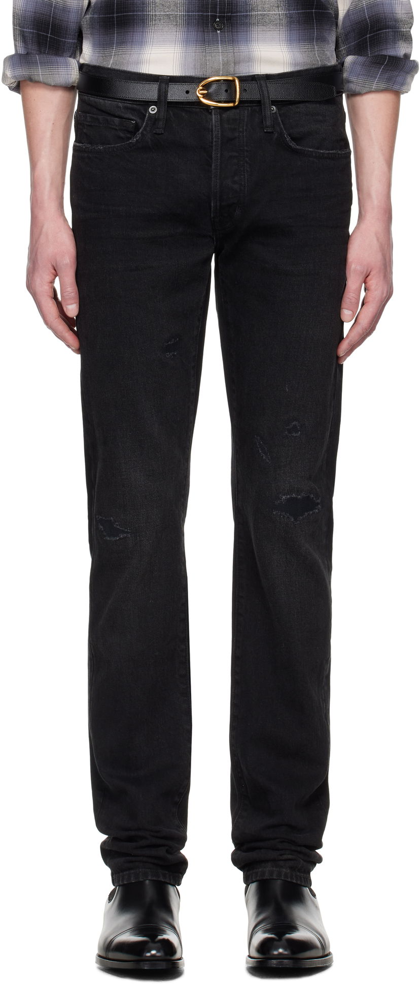 Джинси Tom Ford TOM FORD Stretch Straight Fit Jeans чорний | DPH001-DMC058S25