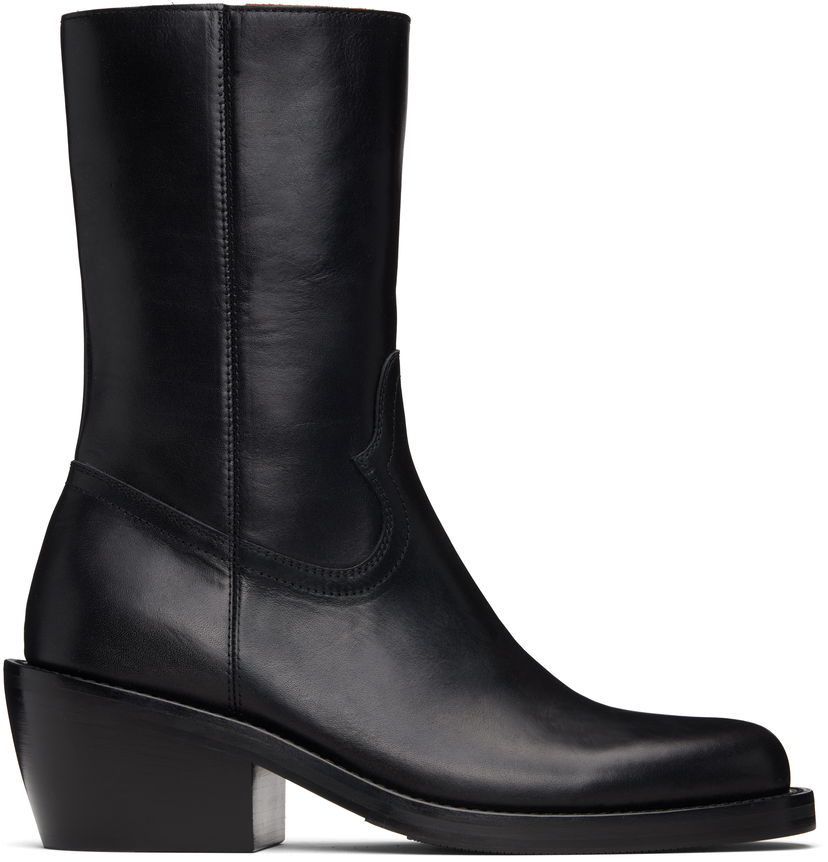 Кросівки та взуття Dries Van Noten Dries Van Noten Zip Boots чорний | 252-021706-102