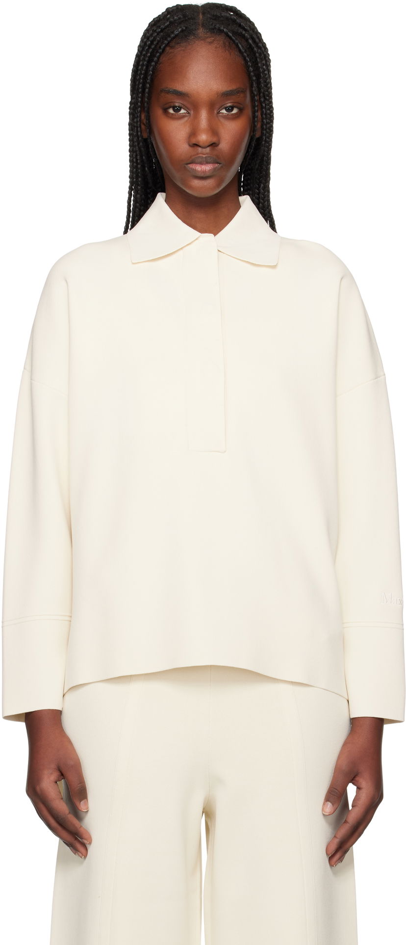 Cветр Max Mara Max Mara Vand Polo Shirt білий | 2511361068600