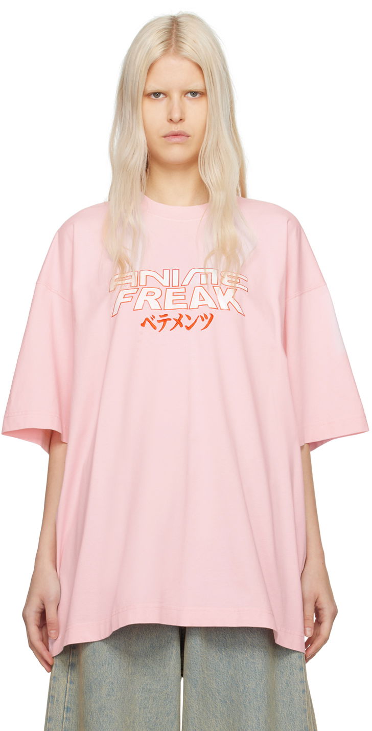 Футболка VETEMENTS 'Anime Freak' T-Shirt Рожевий | UE64TR210P