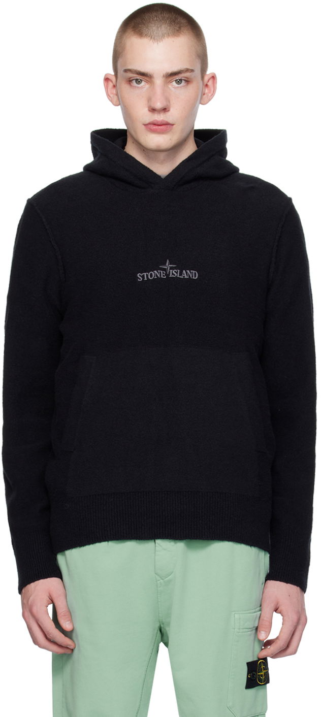 Світшоти Stone Island Embroidered Hoodie чорний | 8015513D2