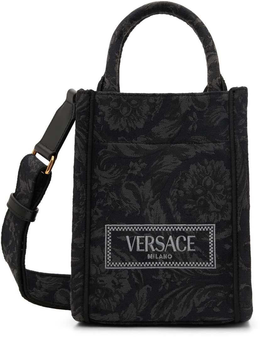 сумка-тоут Versace Barocco Athena Mini Tote чорний | 1011565_1A09741