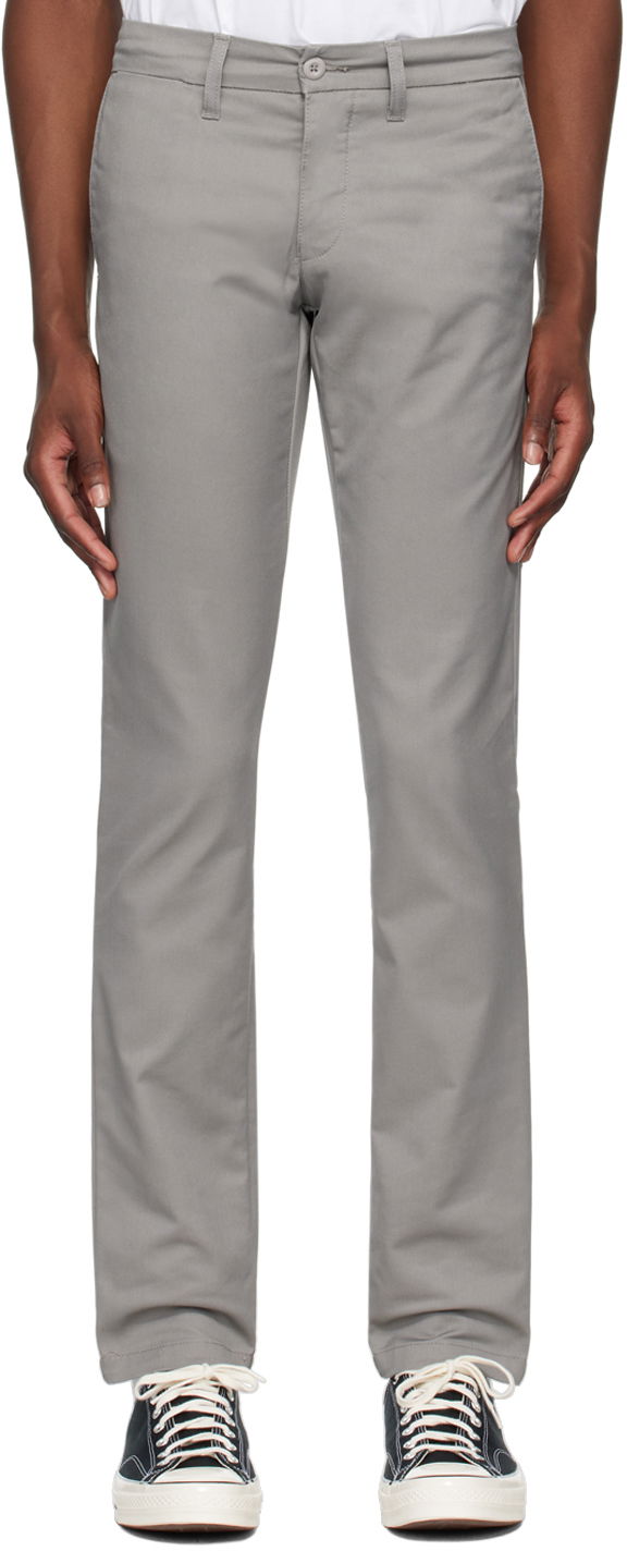 Штани Carhartt WIP Slim Fit Cotton-Twill Trousers Сірий | I003367