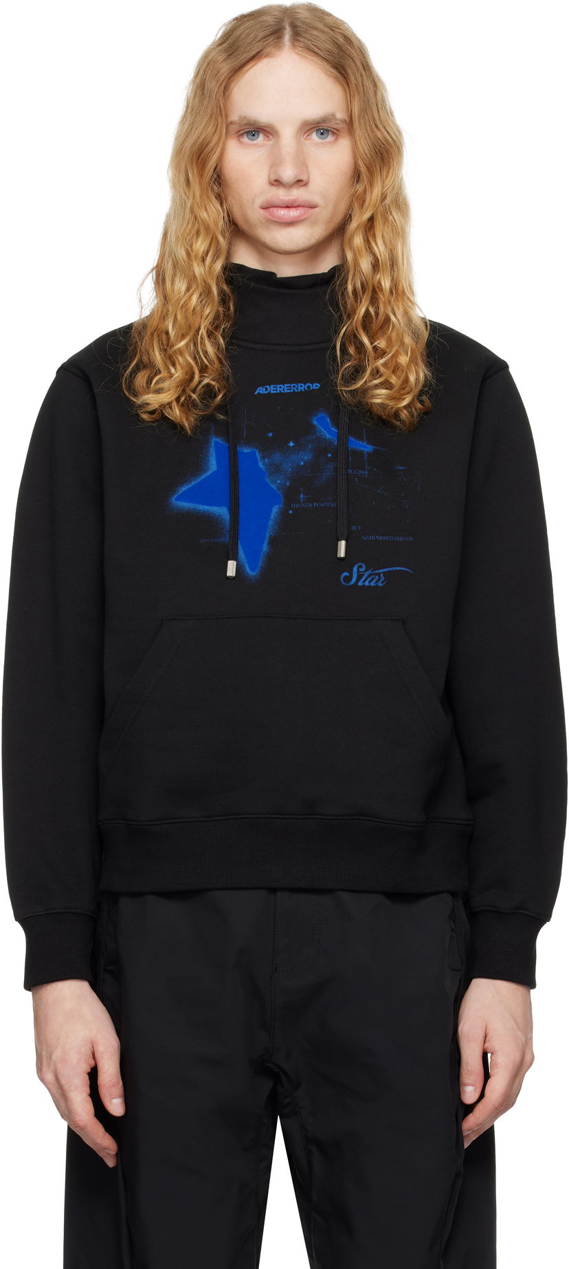 Світшоти ADER ERROR Graphic Print Hoodie чорний | BN01FWHD0103BK