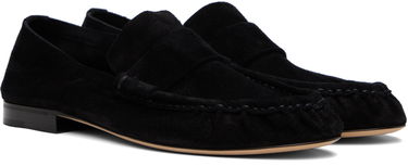 Кросівки та взуття The Row The Row Soft Suede Loafers чорний | F1626-L305, 3