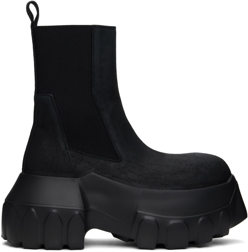 Одяг Rick Owens Rick Owens Hollywood Beatle Mega Tractor Chelsea Boots чорний | RU01E5860 LFB