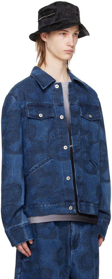 Куртка Feng Chen Wang Feng Chen Wang Dragon Print Denim Jacket Синій | FUS17JK20, 1
