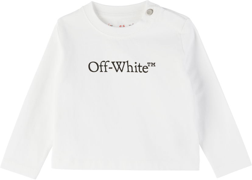 Футболка Off-White Off-White Bookish Long-Sleeved T-Shirt білий | OBXB001S25JER0040110