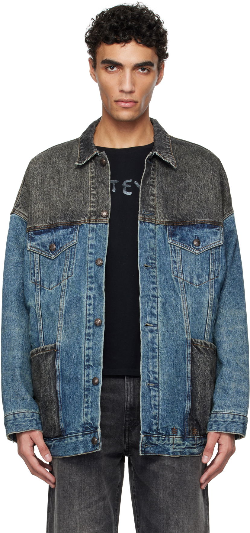 Куртка R13 R13 Lacey Denim Trucker Jacket Синій | R13WD210-D271A