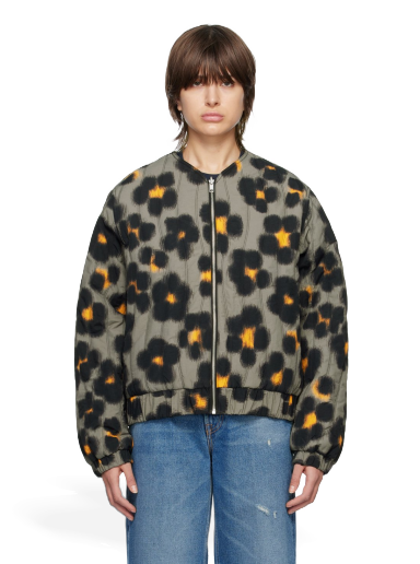 Куртка бомбер KENZO Paris Hana Leopard Reversible Bomber чорний | FD55BL1329ND