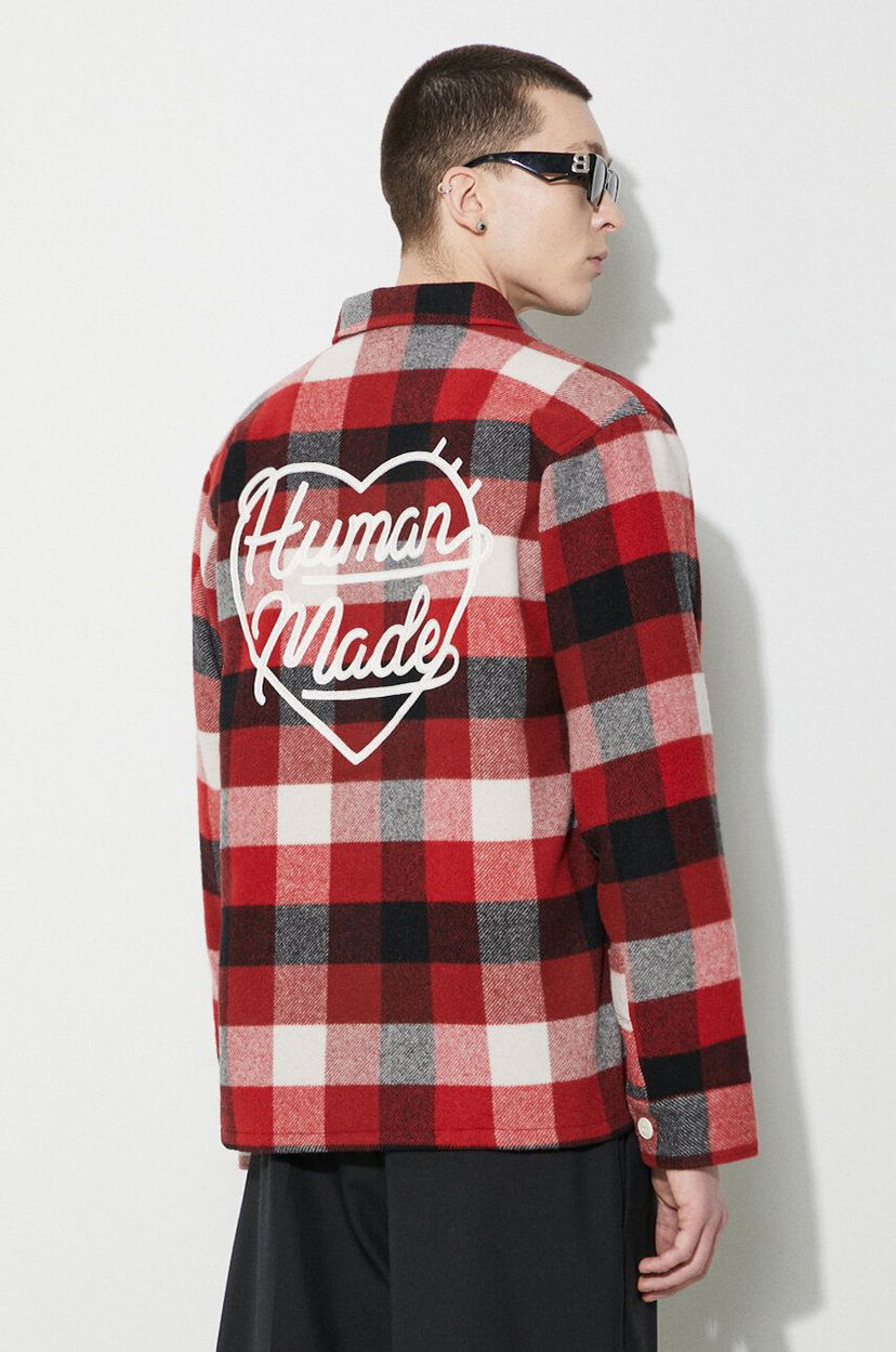 Сорочка Human Made Wool Check Relaxed Shirt Червоний | HM26SH011