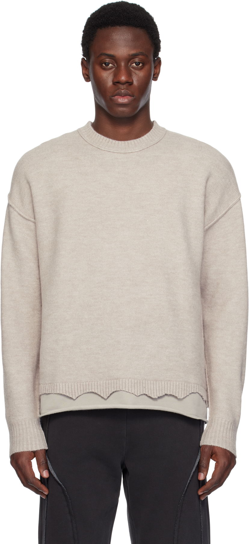 Cветр izzue Izzue Layered Sweater бежевий | IZXKNN4123W4NBGT