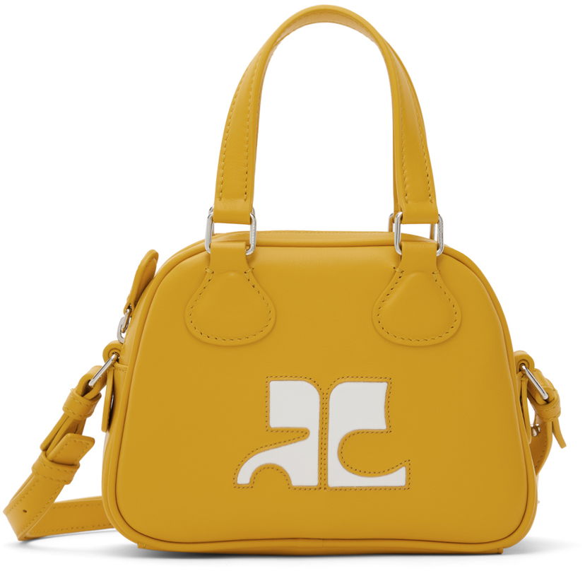 Сумочка Courrèges Mini Leather Bowling Bag Жовтий | 124GSA083CR0027