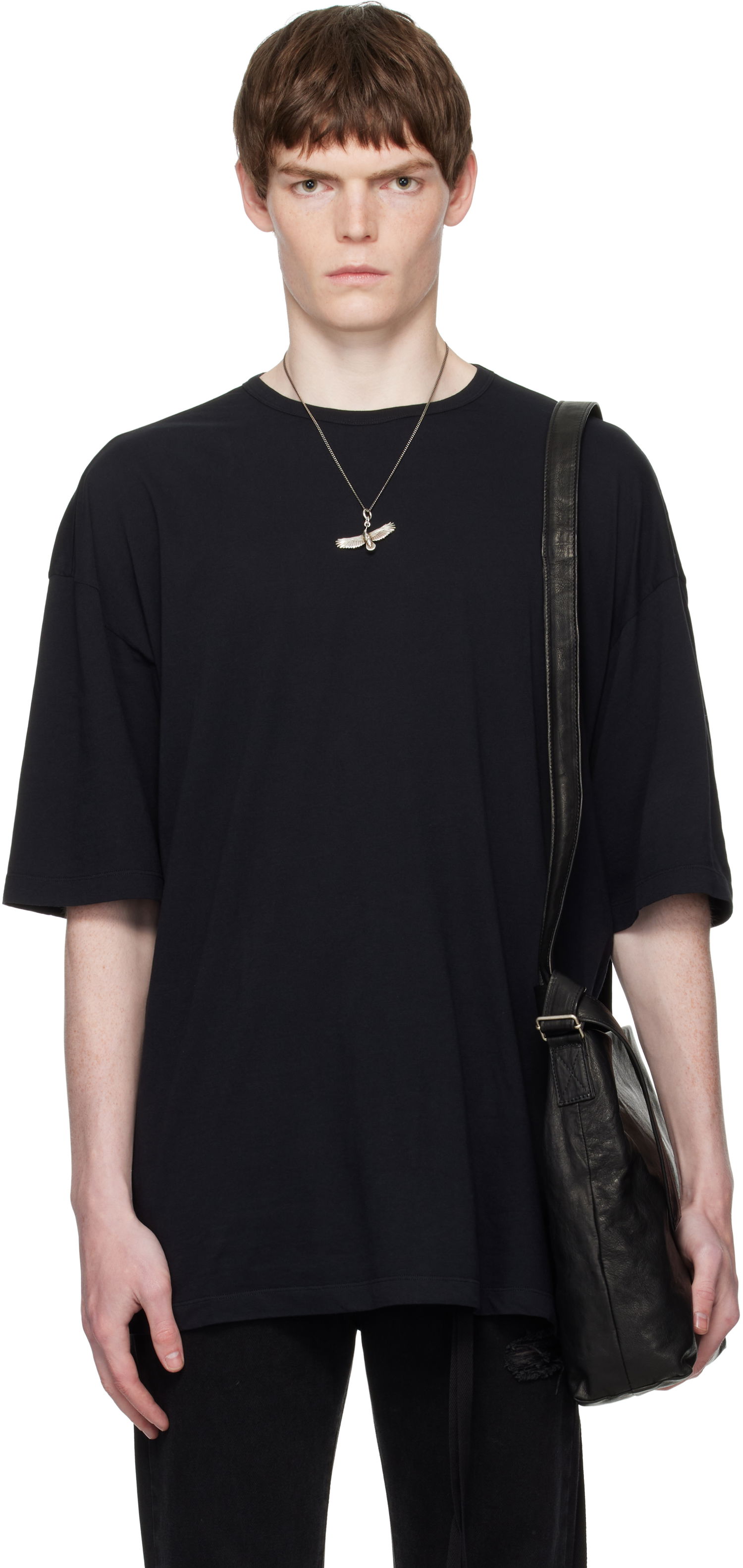 Футболка Ann Demeulemeester Ann Demeulemeester Dieter 'The Dialogue of Another Day' T-Shirt чорний | B0012880-FA206-099, 0