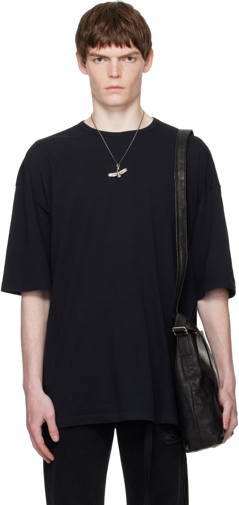 Футболка Ann Demeulemeester Ann Demeulemeester Dieter 'The Dialogue of Another Day' T-Shirt чорний | B0012880-FA206-099