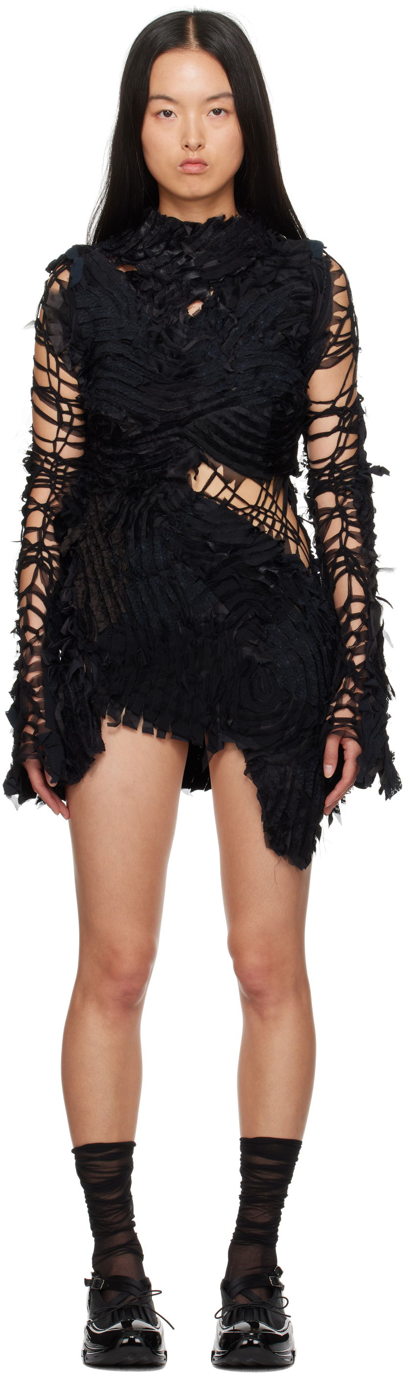 плаття Collina Strada Collina Strada Chirp Mini Dress чорний | XX4441