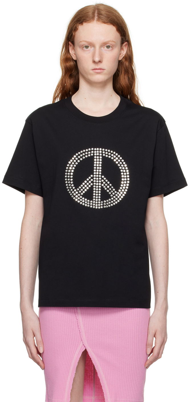 Футболка Moschino Moschino Jeans 'Peace' T-Shirt чорний | 0711 8262