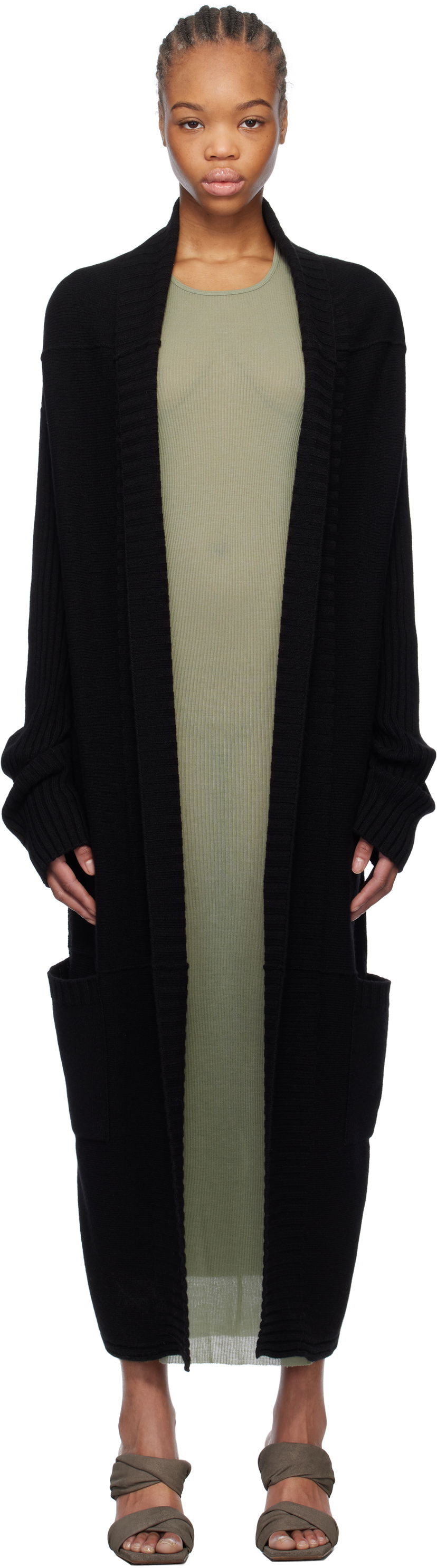 Cветр Rick Owens Rick Owens Hollywood Dafne Robe Cardigan чорний | RP01E7667 KLWS