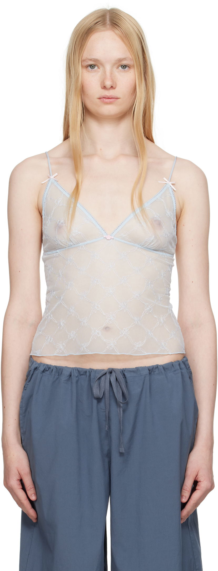Бюстгальтер SKIMS SKIMS Intimates Triangle Camisole Синій | TP-CAM-8084W
