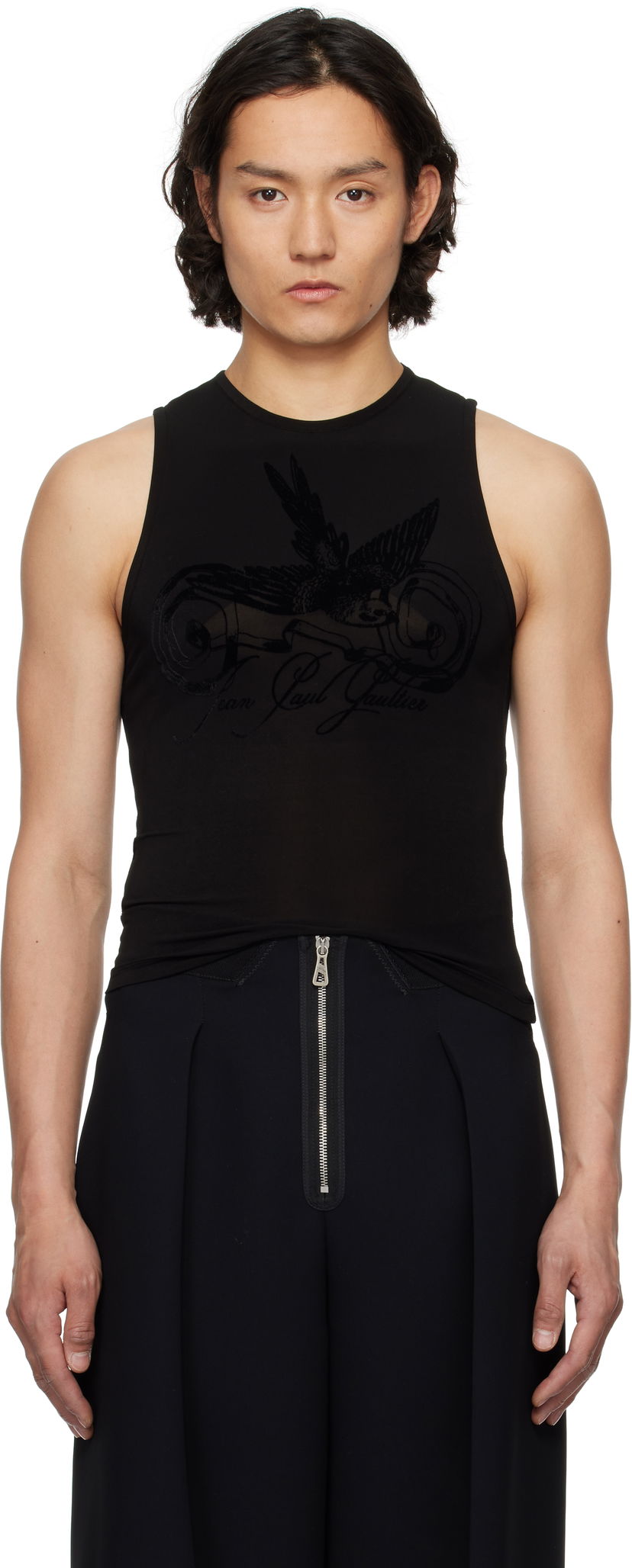Безрукавка Jean Paul Gaultier Jean Paul Gaultier Flock Tattoo Tank Top чорний | 25/34-F-DB055I-J082-00