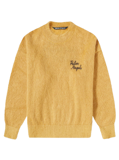 Cветр Palm Angels Back Palm Mohair Crewneck Жовтий | PMHE007F22KNI0026118