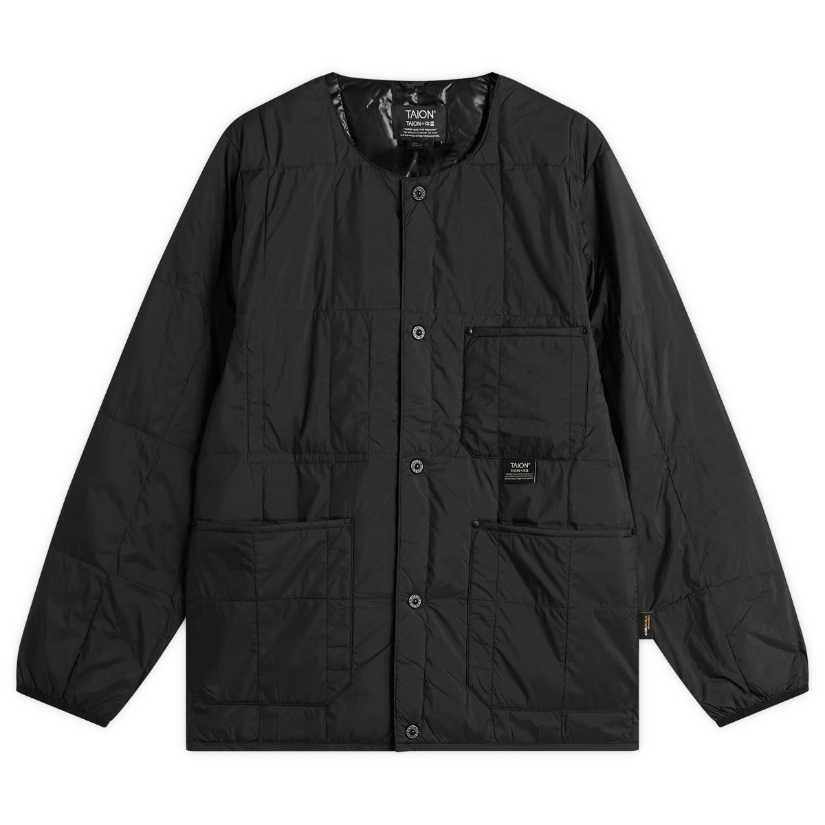 Пуховик TAION Work Crew Neck Down Jacket чорний | TAION-104BWK-BLK, 1