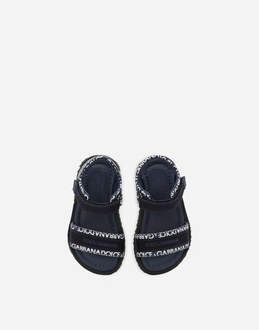 Кросівки та взуття Dolce & Gabbana Dolce & Gabbana Printed Calfskin Sandals For First Steps (19-26) Синій | DL0078AX182HBXCW, 3