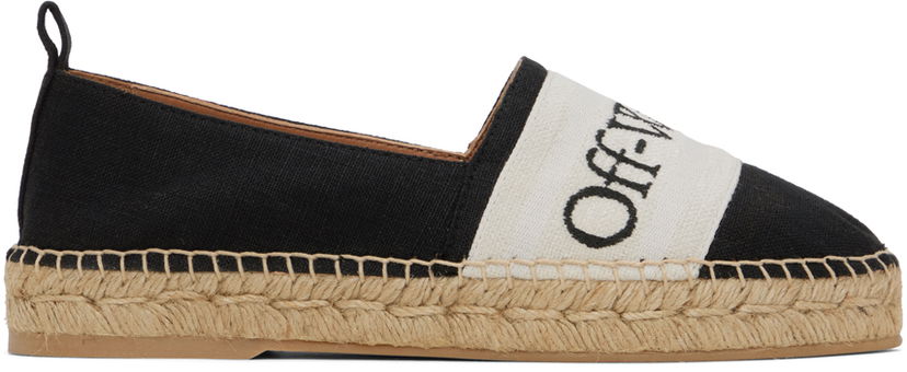 Кросівки та взуття Off-White Black Bookish Linen Espadrilles чорний | OWIB014S24FAB0011010